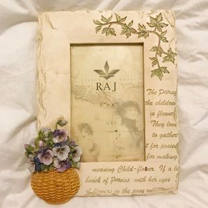 RAJ flowers Pansy Home Decor photo picture frame